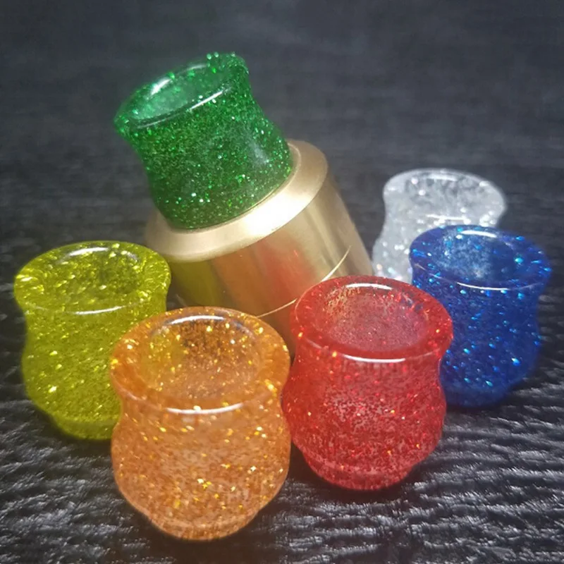 Tsondianz Resin 810 Atomizer Drip Tip Bling Color For font b Electronic b font Cigarette Rda