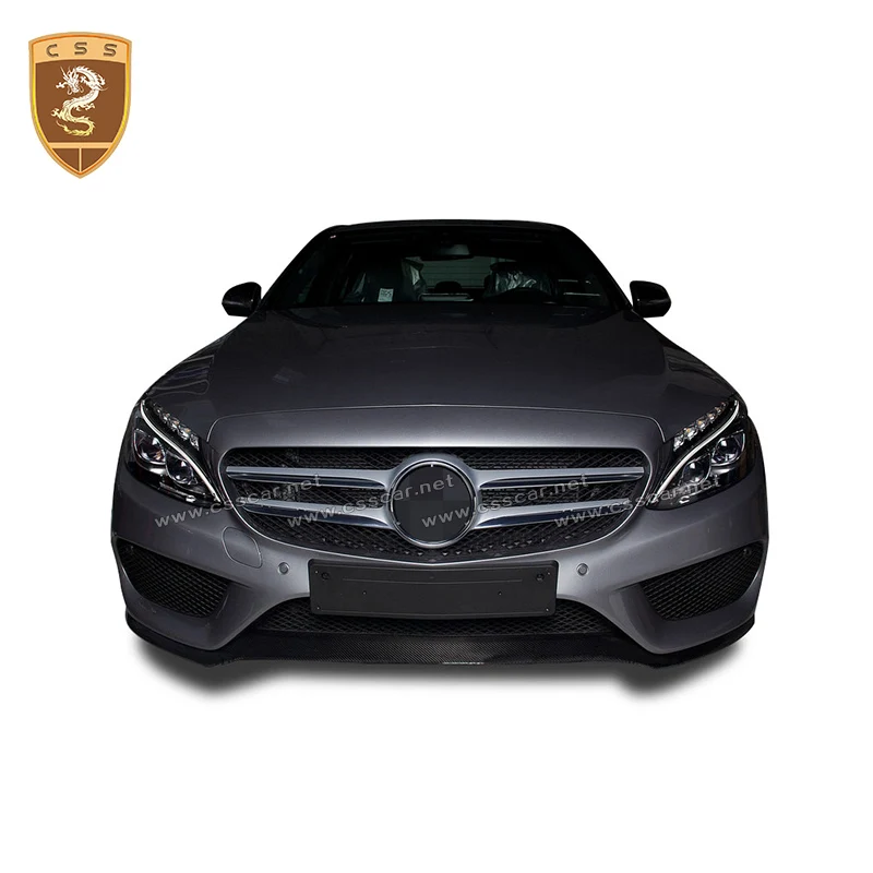 

Dry carbon fiber body kit for W205 C180 C200 C300 real carbon fiber spoiler front lip rear lip side skirt mirror cover