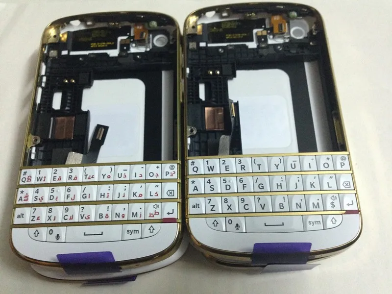 New Original gold full housing cover case Metal frame Middle Cover Case Battery Cover keypads For