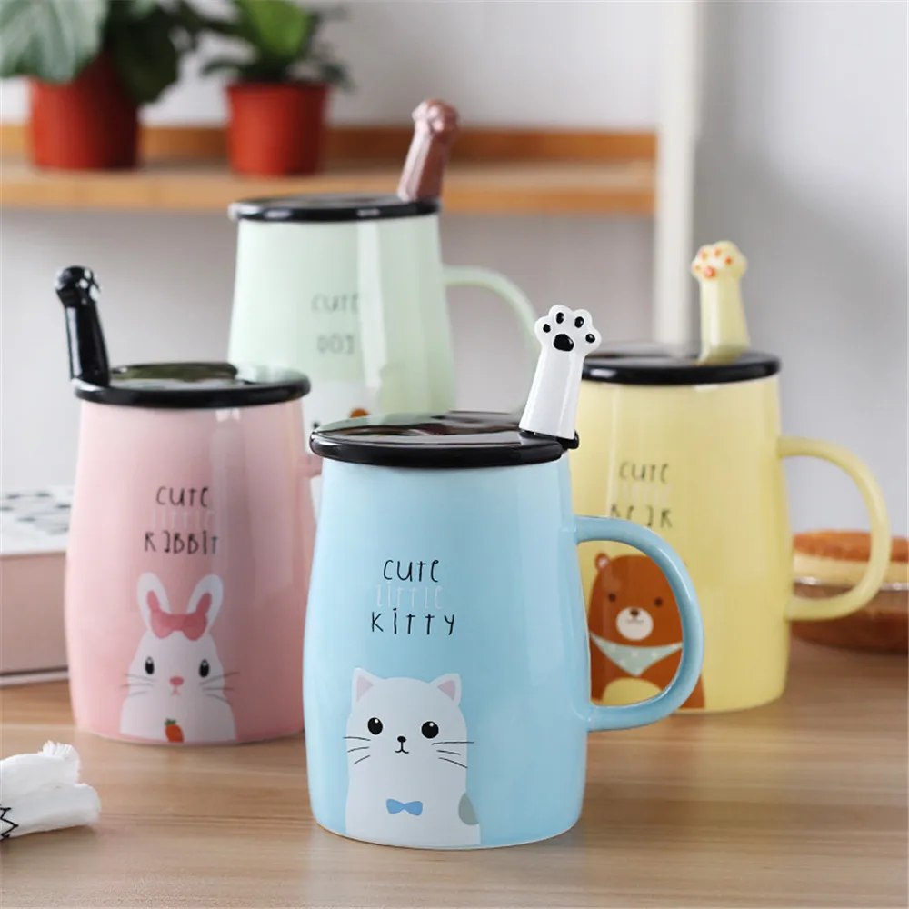 Creative Coffee Cup Lovely Cute Animal Mug Funny Ceramic Tea Cup with