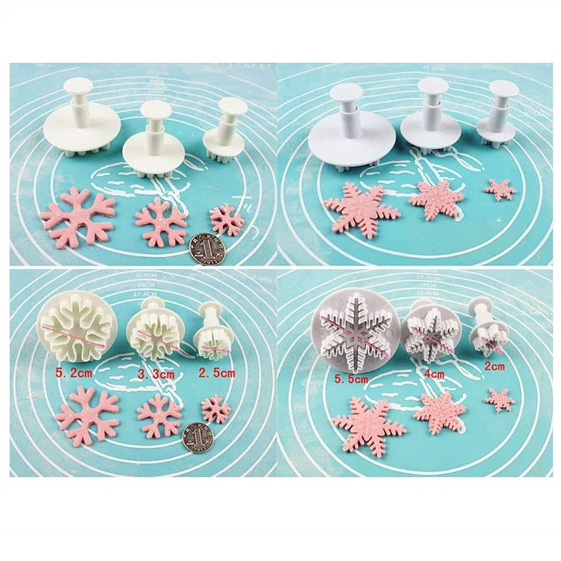 6 шт. Рождественская Снежинка Плунжер резак печенья Sugarcraft Инструменты для