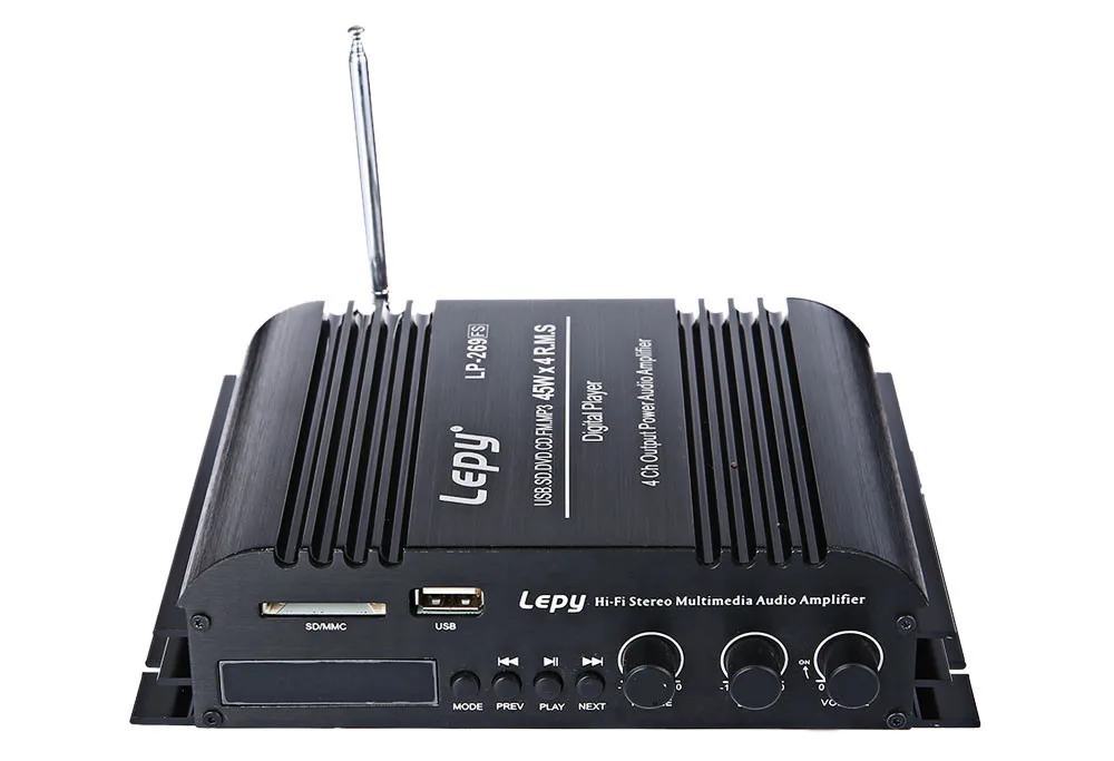 

Lepy LP-269FS HiFi Digital Stereo Amplifier US Plug 4-channel Powerful Sound CompatibleRemote Control+Supply Cable+Power Adapter