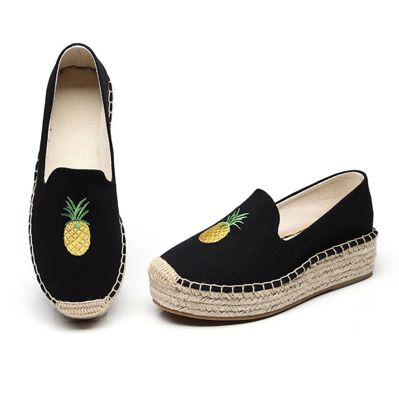 Female Espadrilles Slip On Wedge Heel Handmade Women's Shoes 2019 Spring Summer New Lady Flat Platform Hemp Rope Fisherman Shoes (6)