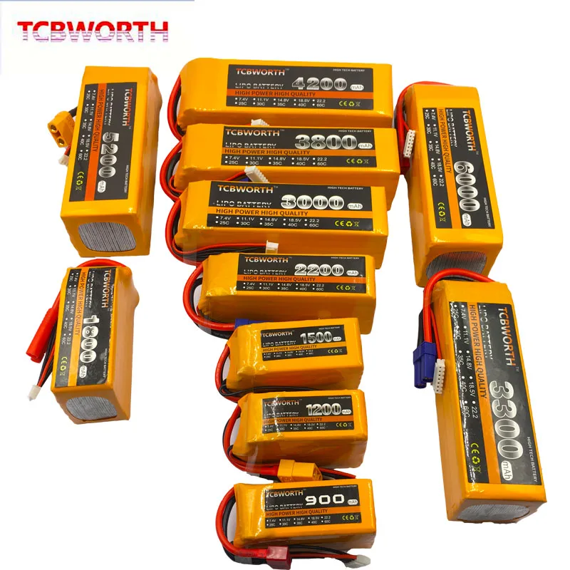 RC Toys LiPo battery 6S 22.2V 900 1500 2200 2800 3300 4000mAh 30C 40C For RC Aircraft Helicopter Quadrotor Car 3S Battery LiPo