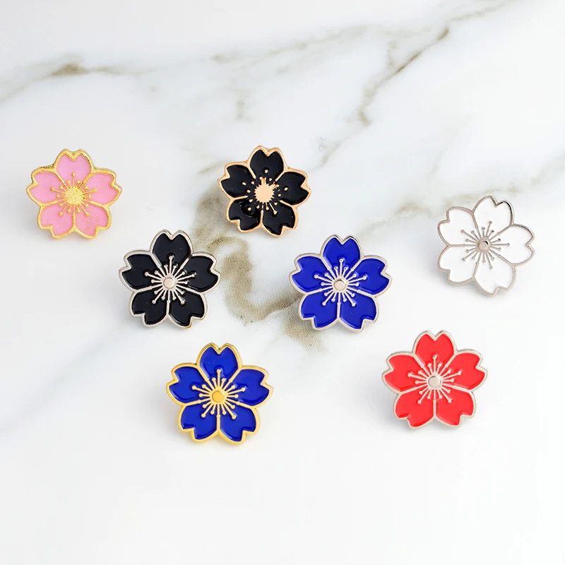 Lure grade Speed ​​up Multi Color Sakura Pins Flower Pins Badges Brooches Hard Enamel Lapel Pin  Backpack Accessories Japanese Flower Sakura Jewelry - Brooches - AliExpress