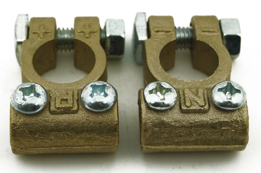 2PCS/Lot Car Vehicle Forklift Copper battery joint Terminals Clamp Positive/Nagative Free Shipping
