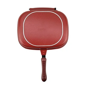 

28cm/32cm Fry Pan Non-stick Fryer Pan Double Side Grill Barbecue Pot Steak Fry Pancake Bread Wok Outdoor Kitchen Supplies