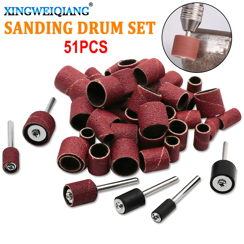 

51pcs Dedicated Sanding Ring Grinding Head Polish Sandpaper Circle