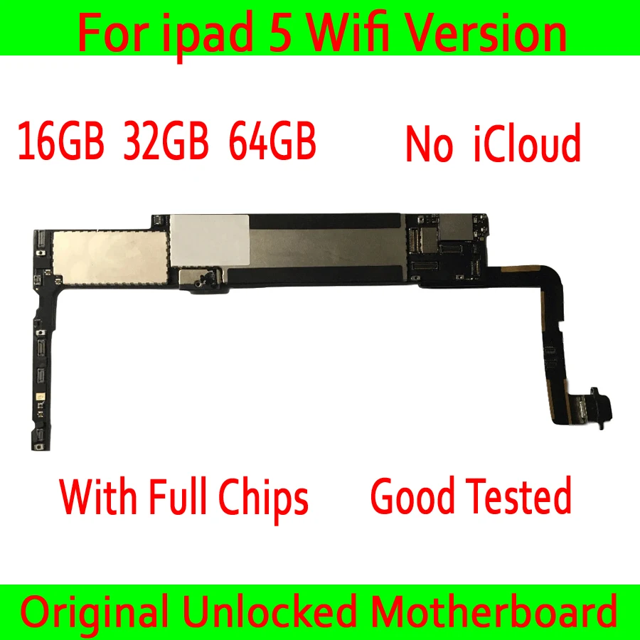  Wifi Version for iPad 5 Motherboard 16GB 32GB 64GB with IOS System 100% Original unlocked for iPad 