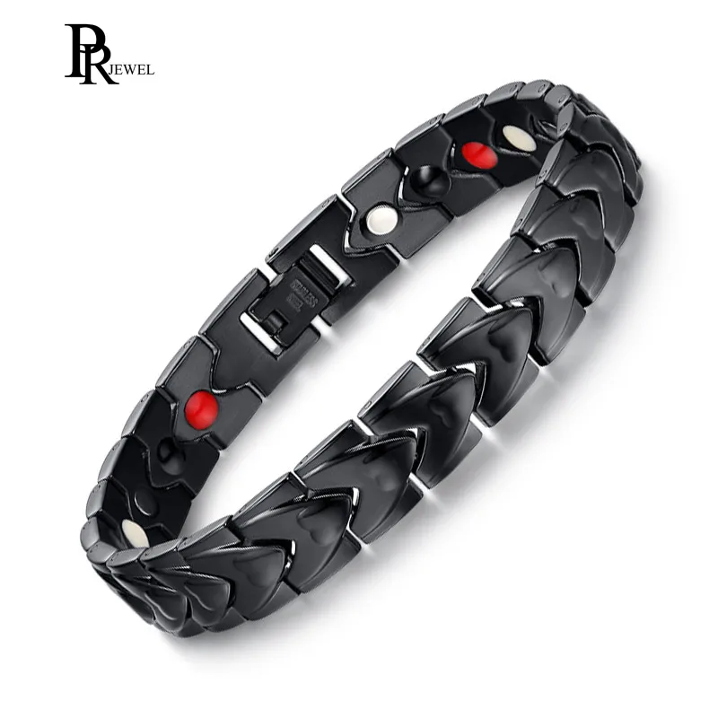4 in 1 Elegant Black Therapy Bracelet for Men Pain Relief for