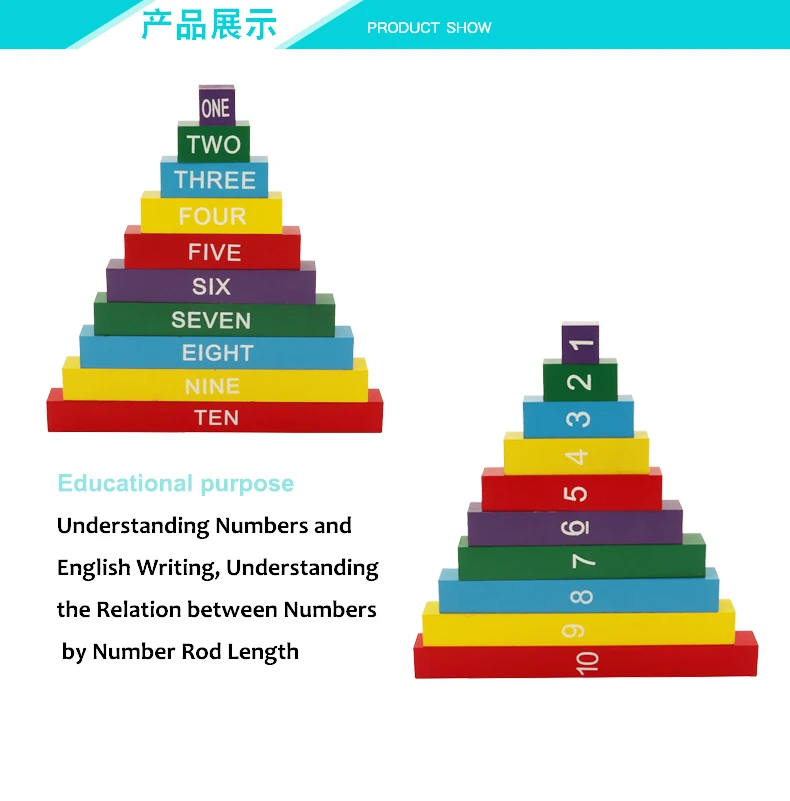 Монтессори вспомогательный материал для обучения деревянные детские игрушки цвет десятичной бар детские игрушки номер стержней
