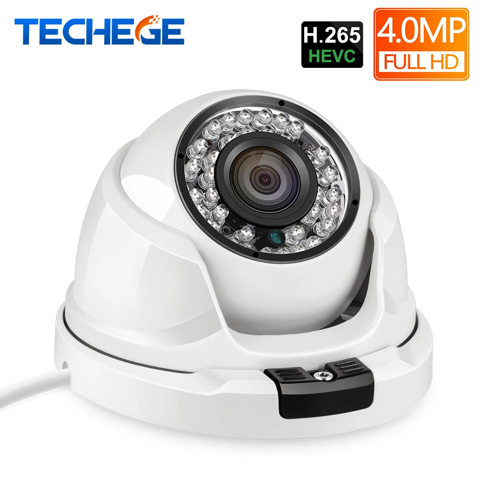 Techege H.265 4MP 2592*1520 купольные IP Камера камера видеонаблюдения ONVIF RTSP оповещение по