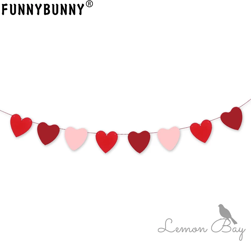FUNNYBUNNY Декор на День святого Валентина баннер украшения годовщина свадьба день