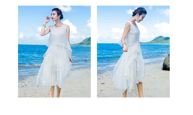 Шелковое платье 2019 весна лето женское длинное повседневное сексуальное шифоновое богемное пляжное платье плюс большой размер Бохо белое