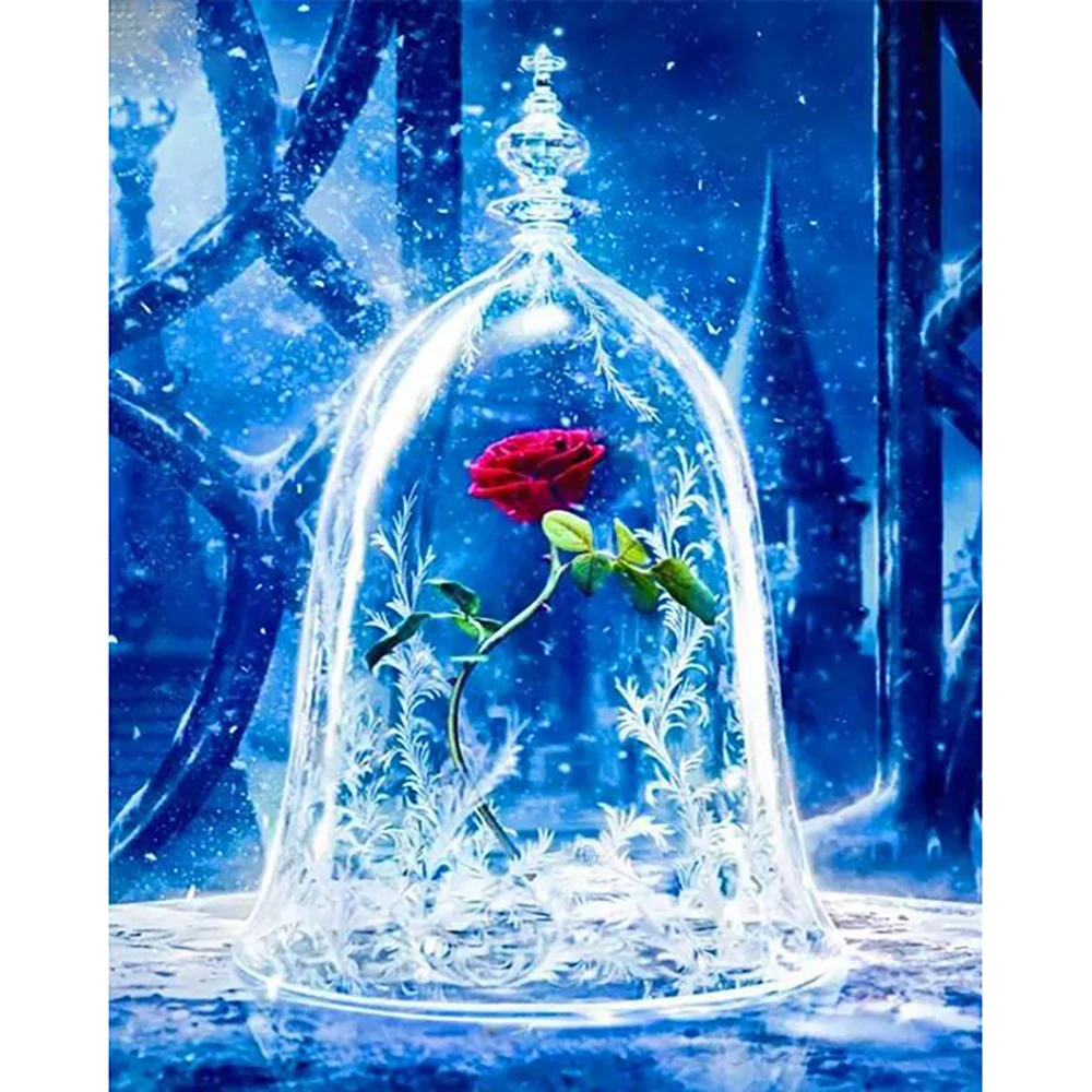 DIY Diamond Embroidery Ice rose Flower Full Square/round Painting Cross Stitch Kit Mosaic Home Decor | Дом и сад