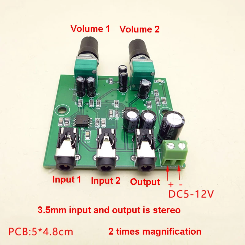 2 способа/4 способа стерео аудио микшер плата привода усилитель для наушников смешивающая плата DIY NJM3414 два/четыре входа один выход