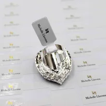 1000 шт. в партии персонализированные логотип сложенный лист бумаги кольцо наклейка Этикетка продукты самоклеющиеся этикетки с золотой printting