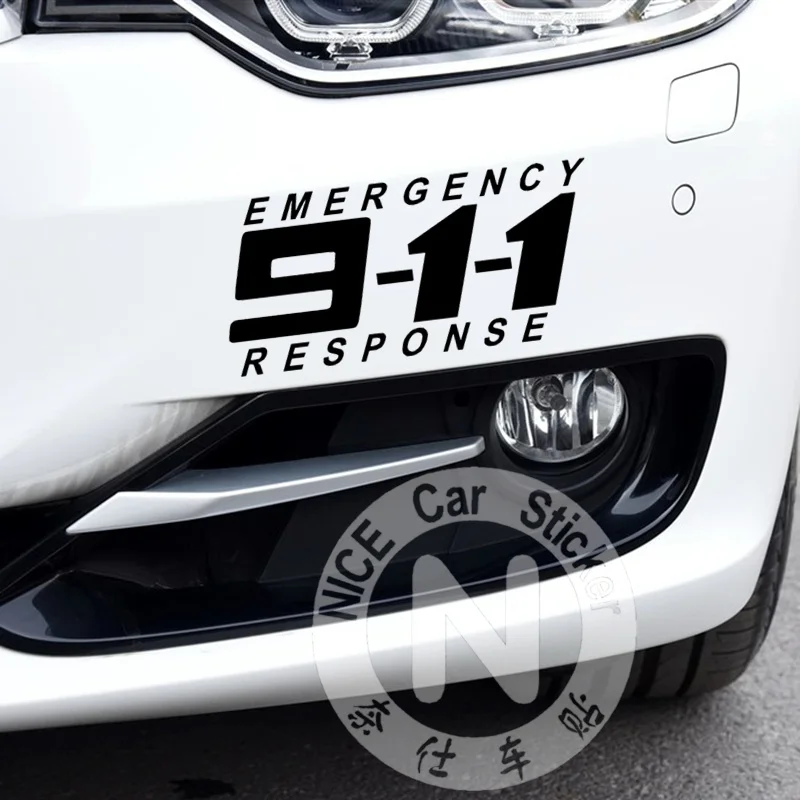 Car Stickers 911 Alarm call Emergency Response Creative Decals