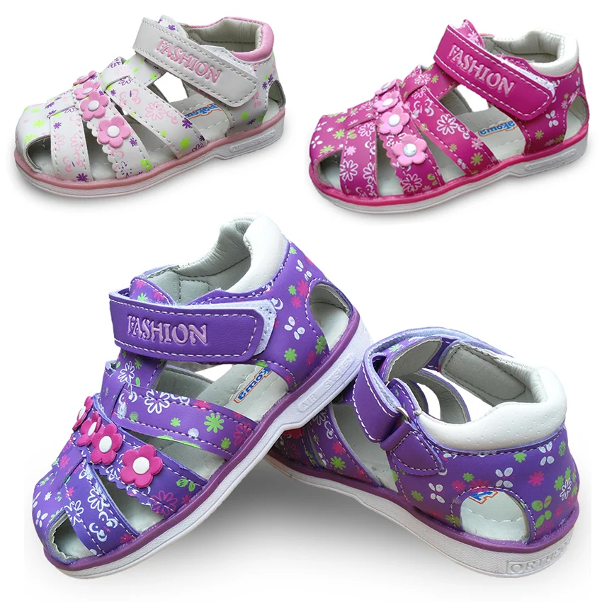 new 1pair Children Girl Leather Orthopedic Shoes, kids Fashion Sandals ...