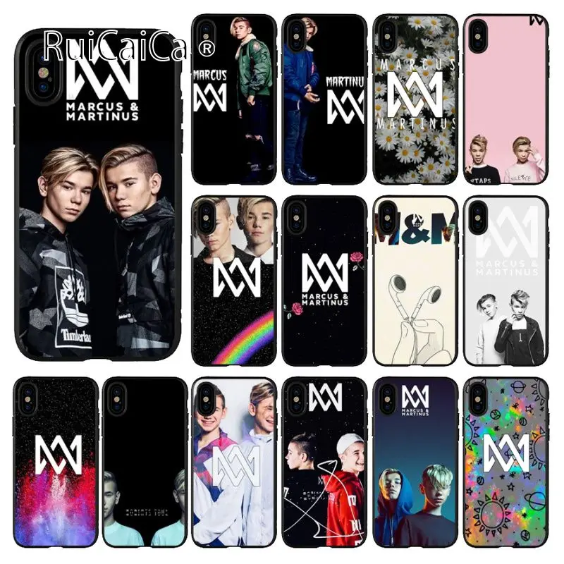 Ruicaica Marcus &amp Martinus M черный мягкий силиконовый чехол из ТПУ для iPhone X XS MAX 6 6s 7 7plus 8 8Plus 5