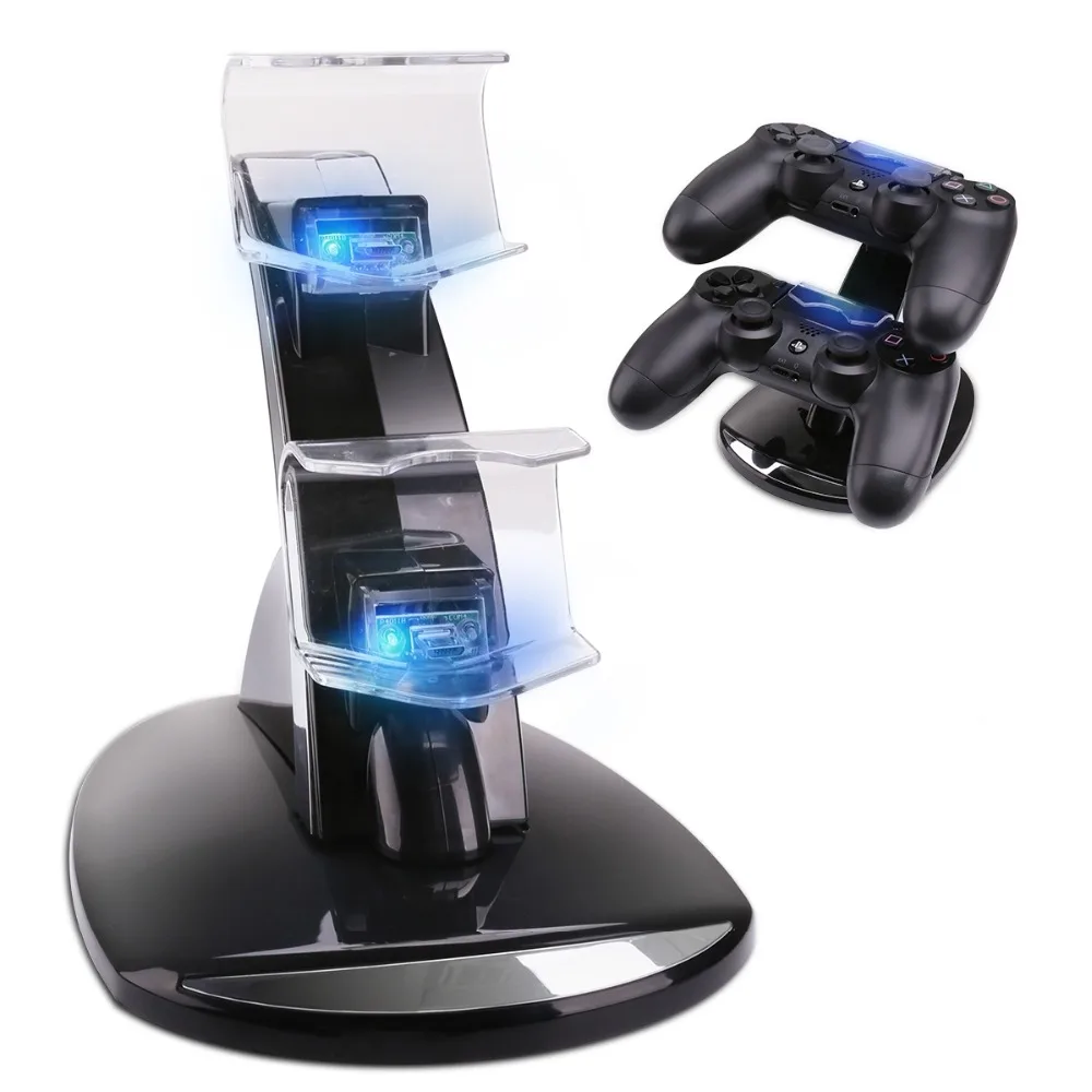 

Controller Charger Dock LED Dual USB PS4 Charging Stand Station Cradle for Sony Playstation 4 PS4 / PS4 Pro /PS4 Slim Controller