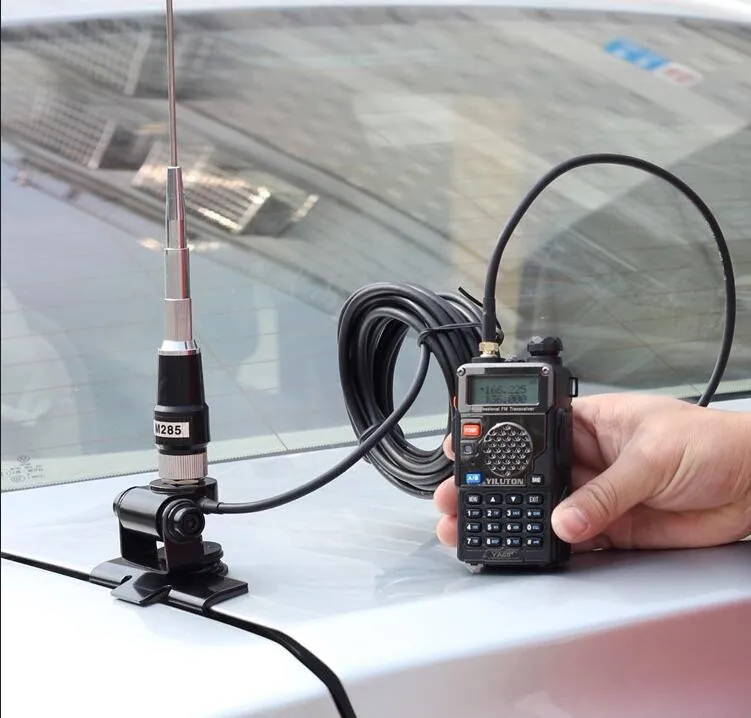 Dual band mobile radio brackets whip antenna 145/435M car two way radio antenna UV amateur radio aerial Fiberglass Antenna Kit