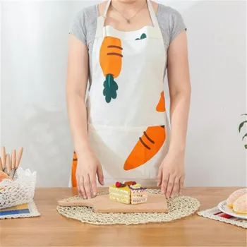 

Antifouling Apron Carrot Sleeveless Fabric Cotton Couples Kitchen Cooking Apron Baking Restaurant Bib Cooking Work Clothing