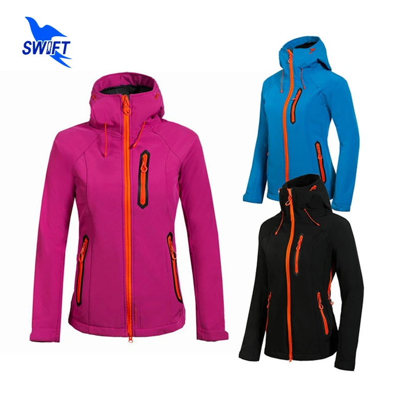 Image 2016 New Styles Camping Hiking Jackets Women Outdoor Softshell Jacket Windstopper Waterproof Cheap Warm Hoodie Clothing For Ski