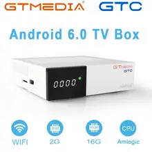 2 шт./лот GTmedia GTC android 6,0-цифра спутниковый телевизионный ресивер DVB-S2 DVB-C DVB-T2 ISDB-T 2 ГБ+ 16 Гб Amlogic S905D GTmedia GTC