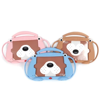 

Cute Puppy Silicone Case for iPad 5 6 7 8 Pro 9.7 Kid friendly Carry for iPad 9.7 inch 2017 Shockproof Washable Tablet PC Case