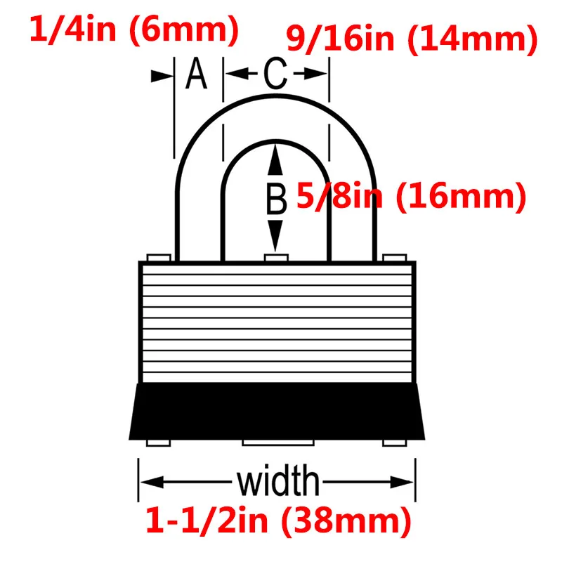 Master Lock Wide Laminated Steel Warded Keyed Padlock, Keyed Alike,Anti-theft,Waterproof,home padlock dormitory outdoor Lock (3)