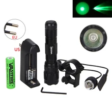 Зеленый/красный/белый светодиодный Охота светильник тактический фонарь+ 20 мм рельсовый фонарь прицела+ пульт дистанционного управления+ 18650 Батарея+ Зарядное устройство searchligh