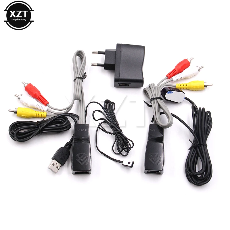 

Original Hot Sale AV video audio extender over cat5e/6 ethernet cable with IR Infrared Repeater+USB power adapter