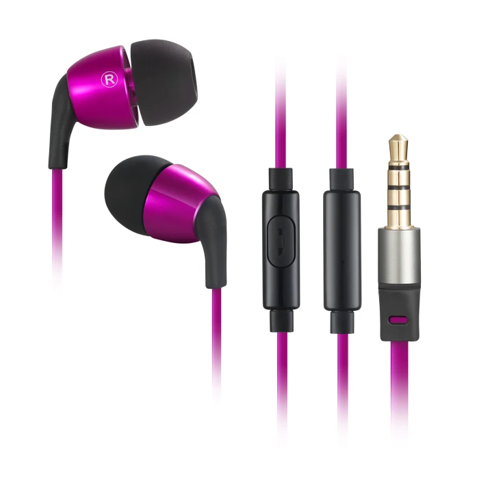 Wallytech W802 HONEYBEE Metal earphone HOTPINK1