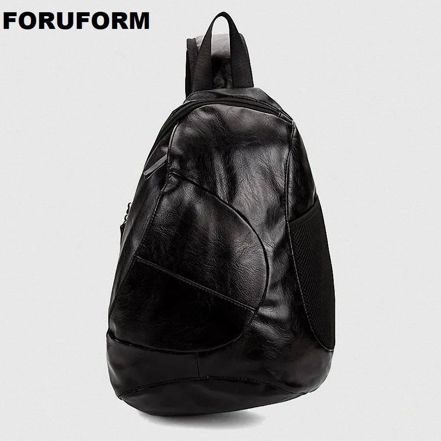 

Summer Bag Men Chest Pack Single Shoulder Strap Back Bags Leather Travel Men Crossbody Bags Vintage Chest Bag LI-2432