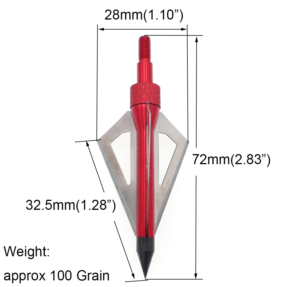 5 шт. 100 Гран стрельба из лука фиксированный 3 заточенные наконечники стрелы наконечники стрел для охоты советы
