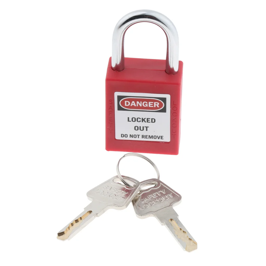 Strong Firm Multifunction Safety Lockout Padlock Lock Keyed Different, Key Retaining, Safe, 3 Colors