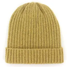 Унисекс полушерстяная полосатая вязаная шапочка шапки для мужчин и женщин Зимняя Теплая Лыжная шапка серый темно-синий хаки Черный Фуксия Синий Темно-желтый красный