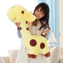 Огромные 85 см желтый жираф плюшевые игрушки мультфильм Пятнистый Жираф Куклы, подушка, подруга подушка, рождество подарок b4686