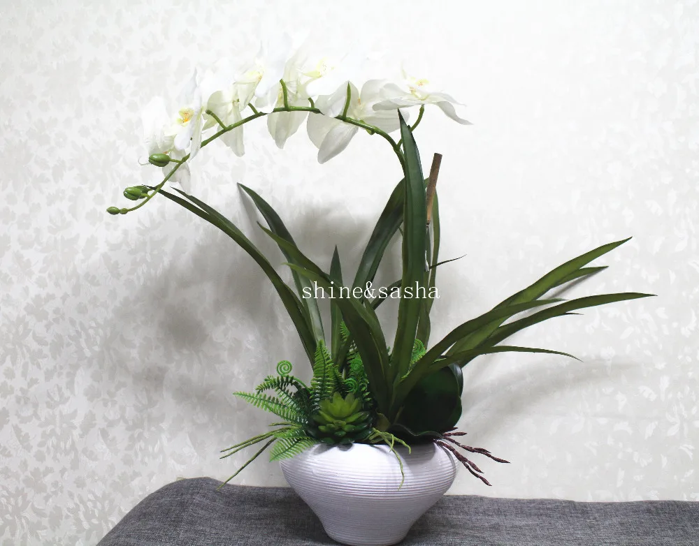 artificial orchid flower arrangement bonsai flower only no vasein