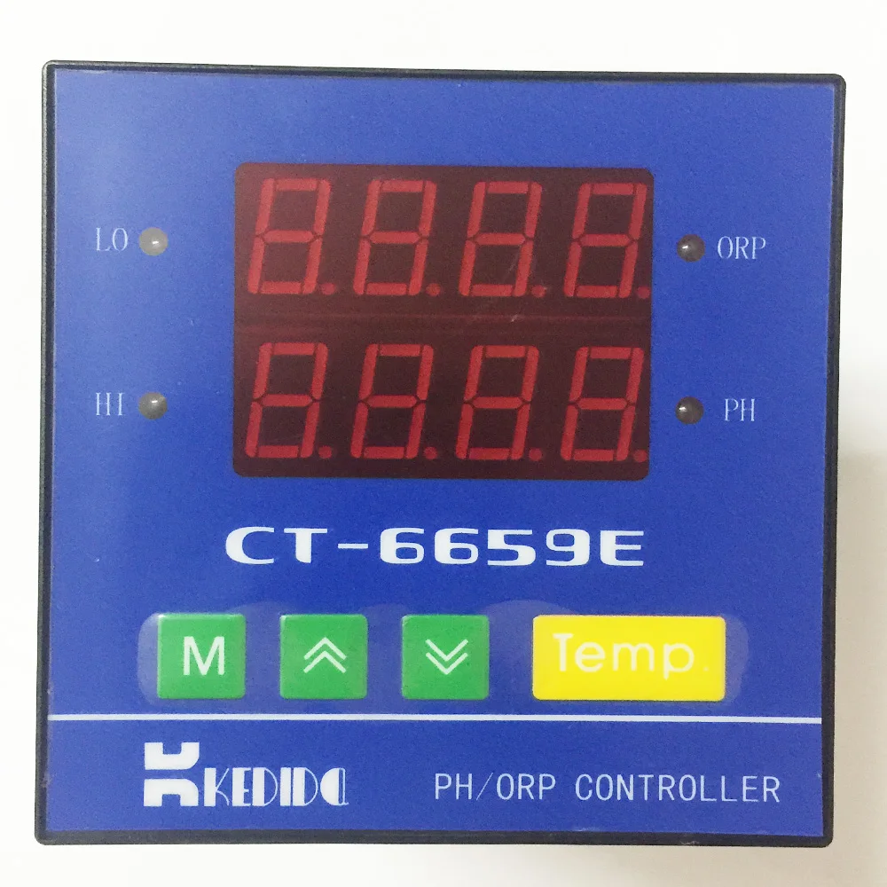 Промышленный рН/ОВП контроллер On-line рН ОВП детектор Мониторинг метр CT-6659E рН контроллер 2 в 1