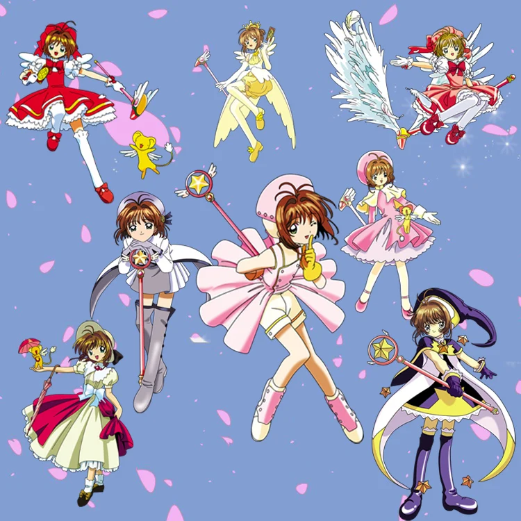 

Card Captor Sakura Kinomoto Star Cane Wall Sticker Decal Kids Room Decor Kids Bedroom DIY Gift D268 Free Shipping
