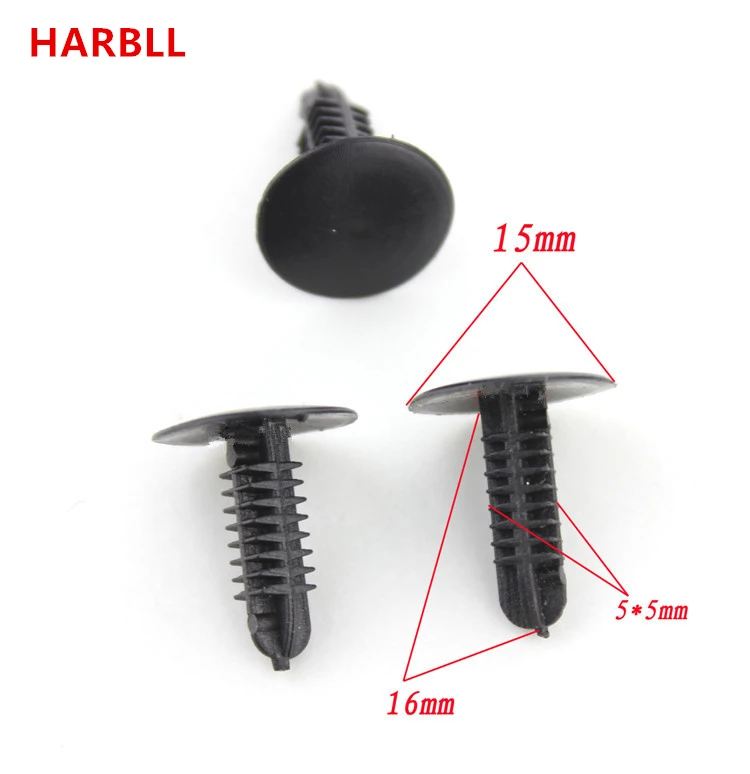 

HARBLL 15PCS For BYD F3 L3 G3 G6 GF6 Plastic Fastener for Trunk lining board 5mm Rivet Clamp Clasp