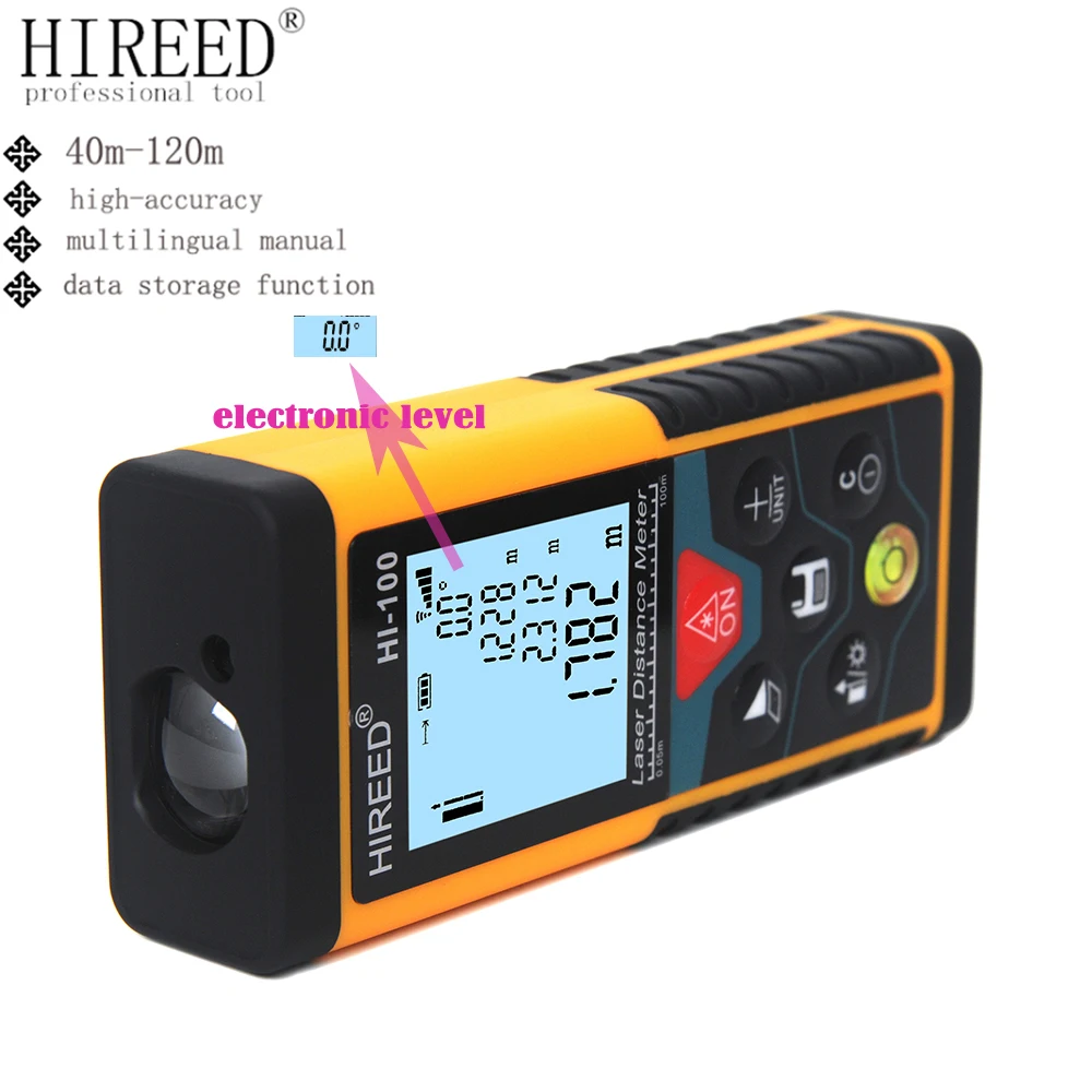 Handheld Digital Laser Point Distance Meter Tape Range Finder Measure Portable 