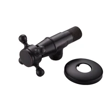 1 шт., угловой клапан для ванной комнаты, матовый черный латунный бессвинцовый запорный клапан Vavle для унитаза, водонагревателя, раковины, кухни