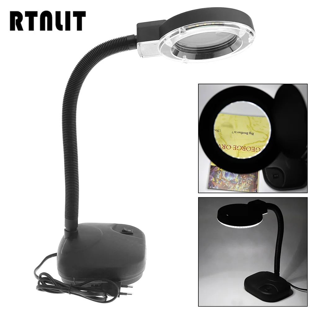 5W High Brightness 30 LED Magnifying Crafts Glass Desk ...