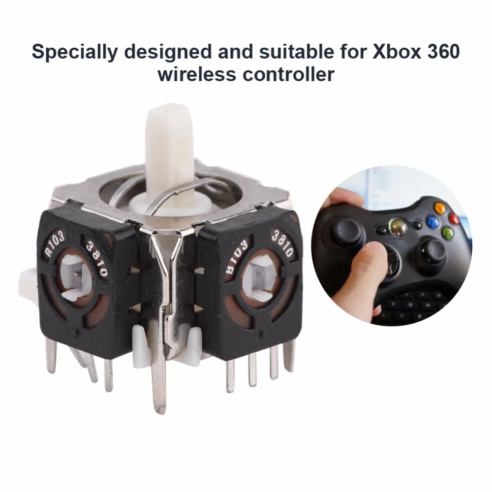 Высокое качество 5 шт аналоговый 3D Джойстик Замена для Xbox 360 беспроводной
