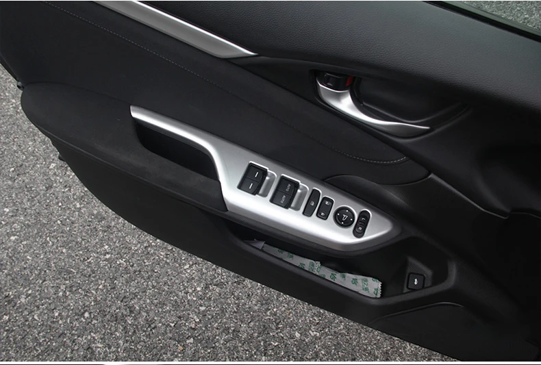 Углеродное волокно Стиль панель коробки передач Крышка приборной панели Панель внутренний Шестерни сбоку накладка крышка обод для Honda Civic 10th