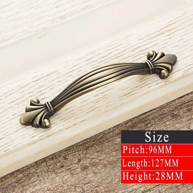 Antieke handgrepen, knoppen, meubelaccessoires, 2 stuks Chinese vintage stijl antiek messing trekhendelknoppen rechte plaat enkel gat handvat ( antiek brons) (Color : Gold