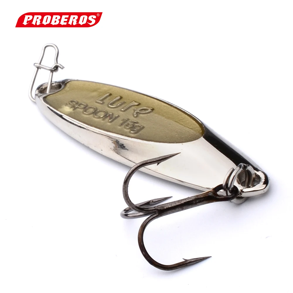 1PC Spoon Fishing Lures 10G 15G Metal Spoon Bass Baits 4/6 High